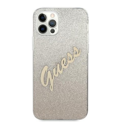 Guess GUHCP12LPCUGLSGO i Phone 12 Pro Max6,7" złoty/gold hardcase Glitter Gradient Script