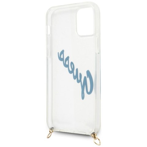 Guess GUHCP12MCRTVSBL i Phone 12/12 Pro6,1" niebieski/blue hardcase Script Vintage