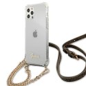 Guess GUHCP12MKC4GSGO i Phone 12/12 Pro6,1" Transparent hardcase 4G Gold Chain