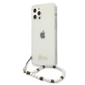 Guess GUHCP12MKPSWH i Phone 12/12 Pro 6,1" Transparent hardcase White Pearl