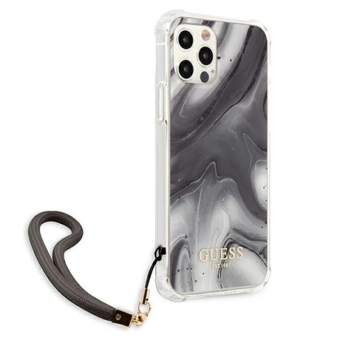 Guess GUHCP12MKSMAGR i Phone 12/12 Pro 6,1" szary/grey hardcase Marble Collection