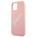Guess GUHCP12MLSVSPG i Phone 12/12 Pro6,1" różowo zielony/green pink hardcase Silicone Vintage