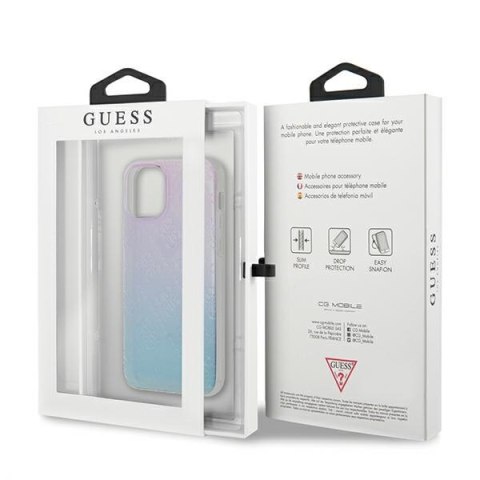 Guess GUHCP12S3D4GGBP i Phone 12 mini5,4" niebiesko-różowy/blue&pink hardcase 4G 3D Pattern Collection