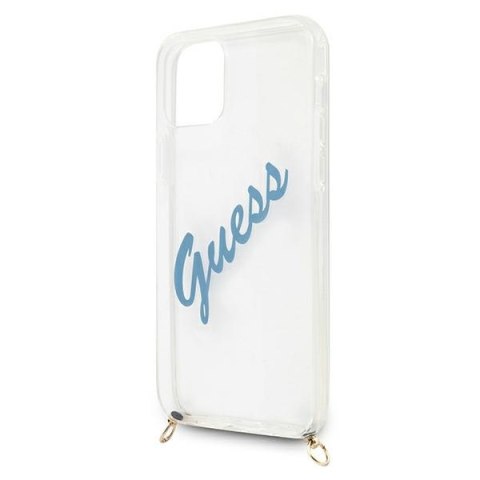 Guess GUHCP12SCRTVSBL i Phone 12 mini 5,4" niebieski/blue hardcase Script Vintage