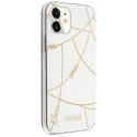 Guess GUHCP12SPCUCHWH i Phone12 mini 5,4" biały/white hardcase Gold Chain Collection
