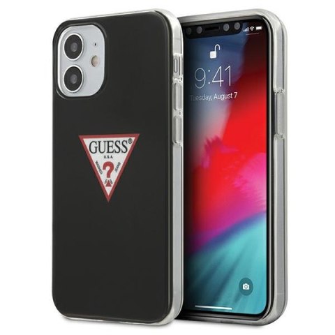 Guess GUHCP12SPCUCTLBK i Phone12 mini 5,4" czarny/black hardcase Triangle Collection