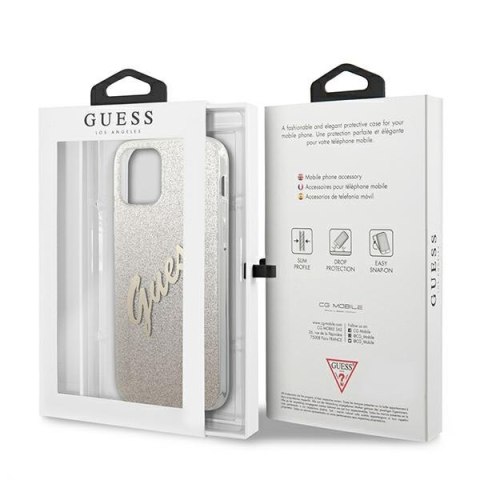 Guess GUHCP12SPCUGLSGO i Phone 12 mini5,4" złoty/gold hardcase Glitter Gradient Script