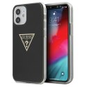 Guess GUHCP12SPCUMPTBK i Phone12 mini 5,4" czarny/black hardcase Metallic Collection