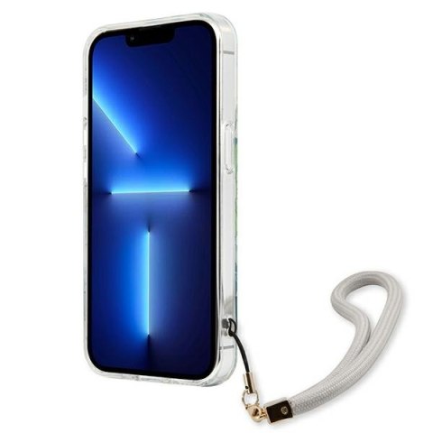 Guess GUHCP13LHFLSN i Phone 13 Pro / 13 6,1" zielony/green hardcase Flower Strap