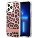 Guess GUHCP13LHSLEOP i Phone 13 Pro / 13 6,1" różowy/pink hardcase Leopard