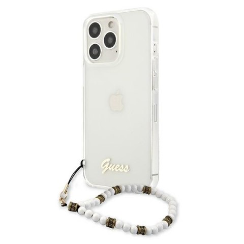 Guess GUHCP13LKPSWH i Phone 13 Pro / 13 6,1" Transparent hardcase White Pearl