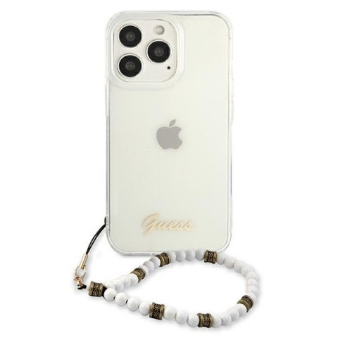 Guess GUHCP13LKPSWH i Phone 13 Pro / 13 6,1" Transparent hardcase White Pearl