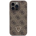 Guess GUHCP13LP4TDSCPW i Phone 13 Pro / 13 6.1" brązowy/brown hardcase Crossbody 4G Metal Logo