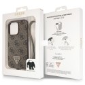 Guess GUHCP13LP4TDSCPW i Phone 13 Pro / 13 6.1" brązowy/brown hardcase Crossbody 4G Metal Logo