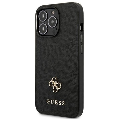 Guess GUHCP13LPS4MK i Phone 13 Pro / 13 6,1" czarny/black hardcase Saffiano 4G Small Metal Logo