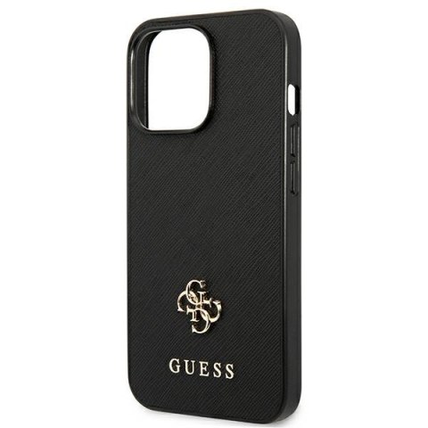 Guess GUHCP13LPS4MK i Phone 13 Pro / 13 6,1" czarny/black hardcase Saffiano 4G Small Metal Logo