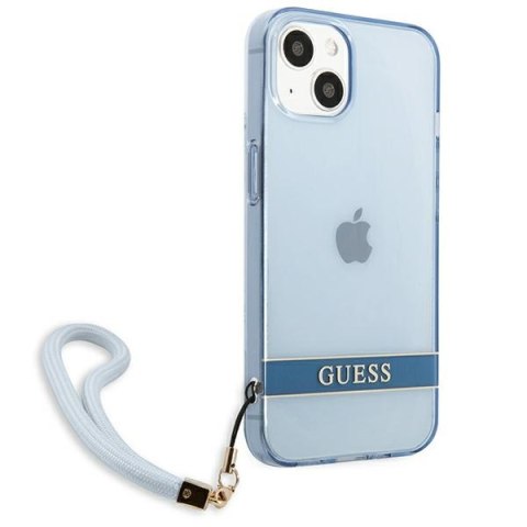 Guess GUHCP13MHTSGSB i Phone 13 / 14 / 156.1" niebieski/blue hardcase Translucent Strap