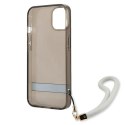 Guess GUHCP13SHTSGSK i Phone 13 mini 5,4" czarny/black hardcase Translucent Strap