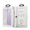 Guess GUHCP13SPSASBPU i Phone 13 mini 5,4" fioletowy/purple Saffiano Hot Stamp & Metal Logo