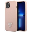 Guess GUHCP13SPSATLP i Phone 13 mini 5,4" różowy/pink hardcase Saffiano Triangle Logo