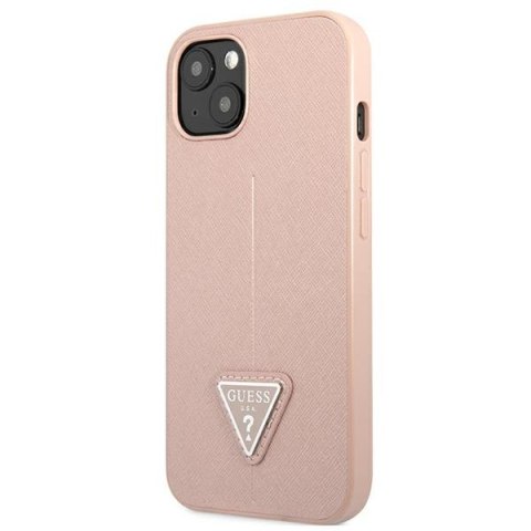 Guess GUHCP13SPSATLP i Phone 13 mini 5,4" różowy/pink hardcase Saffiano Triangle Logo