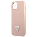 Guess GUHCP13SPSATLP i Phone 13 mini 5,4" różowy/pink hardcase Saffiano Triangle Logo