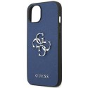 Guess GUHCP13SSA4GSBL i Phone 13 mini 5,4" niebieski/blue hardcase Saffiano 4G Metal Logo