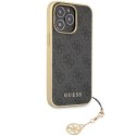 Guess GUHCP14LGF4GGR i Phone 14 Pro 6,1"szary/grey hardcase 4G Charms Collection