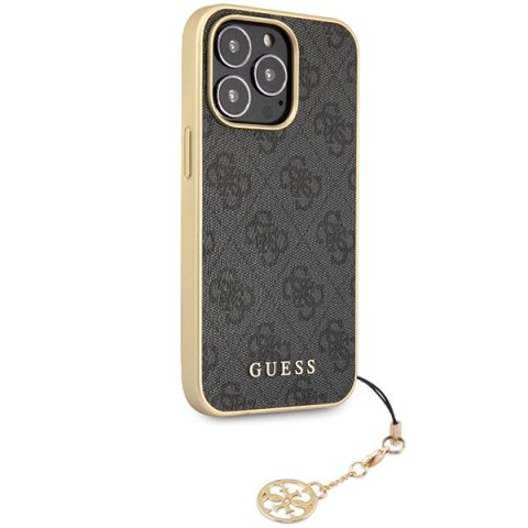 Guess GUHCP14LGF4GGR i Phone 14 Pro 6,1"szary/grey hardcase 4G Charms Collection