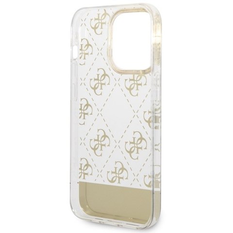 Guess GUHCP14LHG4MHG i Phone 14 Pro6,1" złoty/gold hardcase 4G Pattern Script