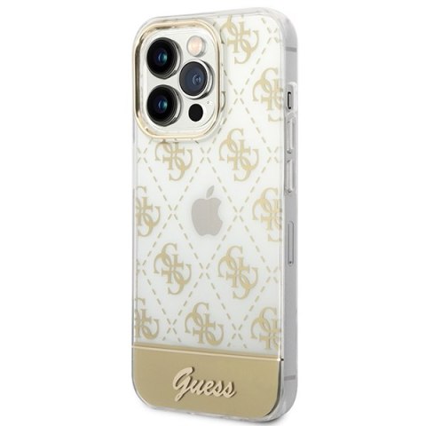 Guess GUHCP14XHG4MHG i Phone 14 Pro Max6,7" złoty/gold hardcase 4G Pattern Script