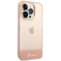 Guess GUHCP14XHGCOP i Phone 14 Pro Max 6,7" różowy/pink hardcase Translucent