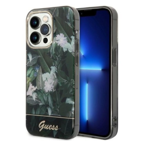 Guess GUHCP14XHGJGHA i Phone 14 Pro Max 6,7" zielony/green hardcase Jungle Collection