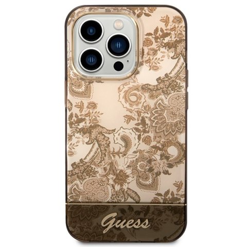 Guess GUHCP14XHGPLHC i Phone 14 Pro Max 6,7" ochre hardcase Porcelain Collection
