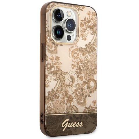 Guess GUHCP14XHGPLHC i Phone 14 Pro Max 6,7" ochre hardcase Porcelain Collection