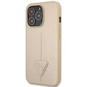 Guess GUHCP14XPSATLE i Phone 14 Pro Max 6,7" beżowy/beige hardcase Saffiano Triangle Logo