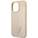 Guess GUHCP14XPSATLE i Phone 14 Pro Max 6,7" beżowy/beige hardcase Saffiano Triangle Logo