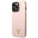Guess GUHCP14XSLTGP i Phone 14 Pro Max 6,7" różowy/pink hardcase Silicone Triangle