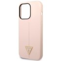 Guess GUHCP14XSLTGP i Phone 14 Pro Max 6,7" różowy/pink hardcase Silicone Triangle