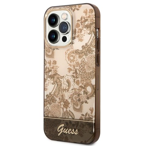 Guess GUHCP14LHGPLHC i Phone 14 Pro 6,1" ochre hardcase Porcelain Collection