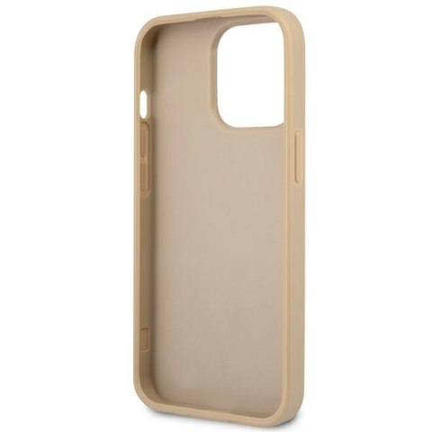 Guess GUHCP14LPSATLE i Phone 14 Pro 6,1" beżowy/beige hardcase Saffiano Triangle Logo
