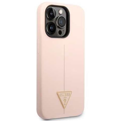 Guess GUHCP14LSLTGP i Phone 14 Pro 6,1" różowy/pink hardcase Silicone Triangle