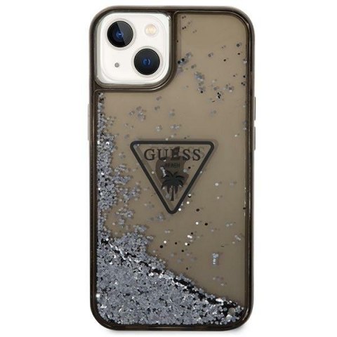 Guess GUHCP14MLFCTPK i Phone 14 Plus/ 15 Plus 6.7" czarny/black hardcase Liquid Glitter Palm Collection