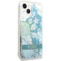 Guess GUHCP14MLFLSN i Phone 14 Plus / 15 Plus 6.7" zielony/green hardcase Flower Liquid Glitter