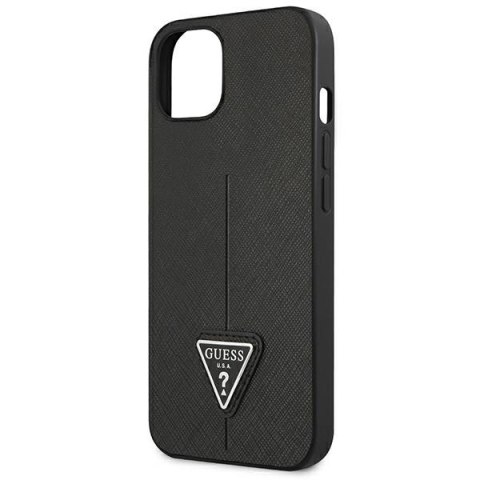 Guess GUHCP14MPSATLK i Phone 14 Plus / 15 Plus 6.7" czarny/black hardcase Saffiano Triangle Logo