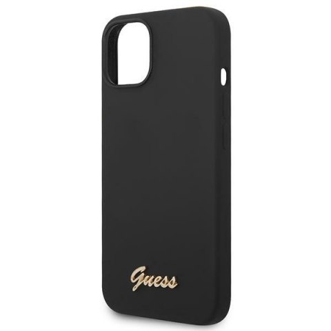 Guess GUHCP14MSLSMK i Phone 14 Plus / 15 Plus 6.7" czarny/black hard case Silicone Vintage Gold Logo