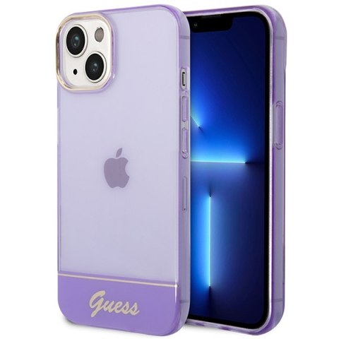 Guess GUHCP14SHGCOU i Phone 14 / 15 / 13 6.1" fioletowy/purple hardcase Translucent