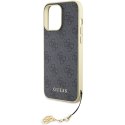 Guess GUHCP15XGF4GGR i Phone 15 Pro Max 6.7" szary/grey hardcase 4G Charms Collection