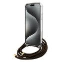 Guess GUHCP15XHC4SEW i Phone 15 Pro Max 6.7" brązowy/brown hardcase Crossbody Cord 4G Print