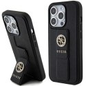 Guess GUHCP15XPGSSADK i Phone 15 Pro Max 6.7" czarny/black hardcase Grip Stand 4G Saffiano Strass